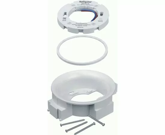 1007836 - Navigator св-к встр GX53 max15W втяжка под натяж потолок корп бел/патр бел 1шт/уп NGX-C-025-01 95868 (1)