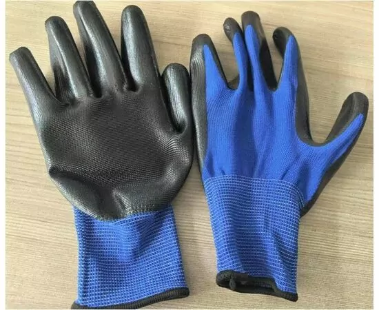 909117 - Перчатки хоз. сад. нейлон с нитрил. покрыт. полуоблив черно-синие L(р9) 1-2.sale  E1M (1)