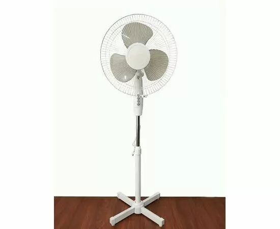 960619 - Вентилятор напольный Ditter серебро 40Вт, 3скор, d=43см, h=125см, поворот 2шт/кор, цена за шт (1)