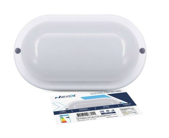 963729 - ASD/NEOX св-к св/д ЖКХ СПП 1065-ОВАЛ 10W(900lm) 6500К 6K пластик/белый 158x84x38 IP65 6011 (1)