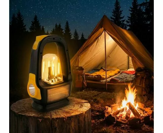 966502 - Camelion фонарь кемпинговый LED56325 (акк.3.7V) 4COB+XTE+10SMD до 50м, солн.батарея, USB (1)