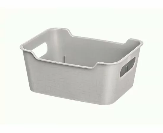 971474 - Корзина-лоток для хранения 1,5л, 19*14*8 см,Mango светло-серый,223300121/04/ Homver (1)