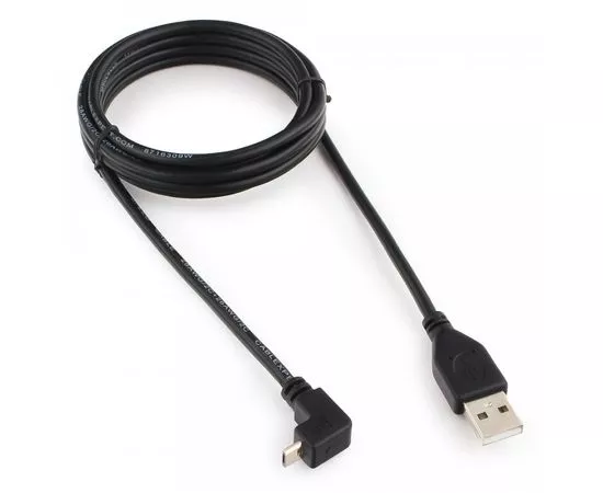 607017 - Кабель USB(A)шт.- microUSBшт. 1.8 м Cablexpert, AM/microBM 5P,угловой,экран,черн. CCP-mUSB2-AMBM90-6 (1)