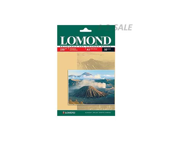 495592 - Фотобумага Lomond глянцевая 50лист А5 230г/м2 односторонняя (0102070 ) (1)