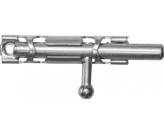 628515 - Шпингалет накладной стальной ЗТ-19305, малый, покрытие белый цинк, 65мм (1)