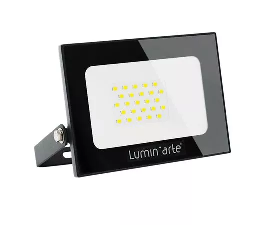 758095 - Luminarte св/д прожектор 30W(2250lm) 5700K 6K IP65 125x18x115мм металл черный LFL-30W/05 (1)