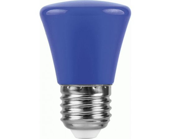 694384 - Feron Лампа св/д колокольчик C45 E27 1W синяя матовая Белт Лайт 70x45, LB-372 25913 (1)