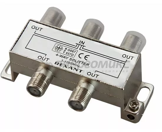 296929 - REXANT splitter (делитель) на 4TV 5-1000 MHz цена за шт(уп.10 шт!) 05-6003 (1)