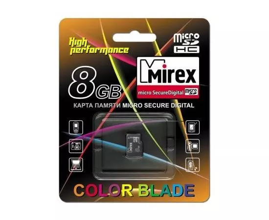 318547 - Флэш-карта (памяти) MicroSDHC 8Gb class4 MIREX без адаптера (1)