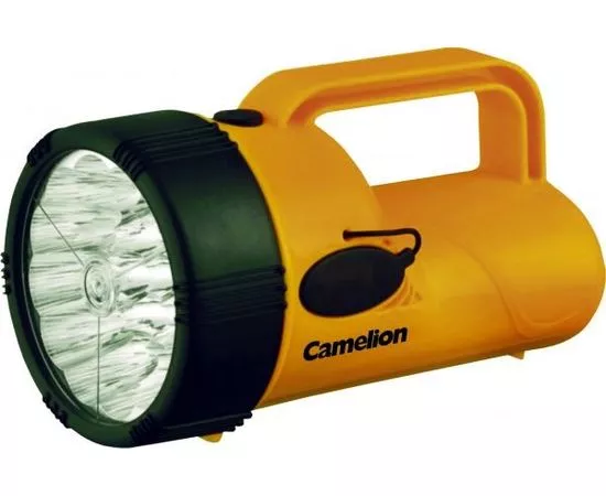327180 - Camelion фонарь-прожектор LED29314 (акк. 4V 2.3Ah) 19св/д 1.2W(48lm), желтый+черный/пласт, з/у 220V (1)