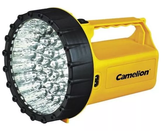 330634 - Camelion фонарь-прожектор LED29316 (акк. 6V 4Ah) 43св/д 3W(108lm), желтый+черный/пластик, з/у 220V (1)