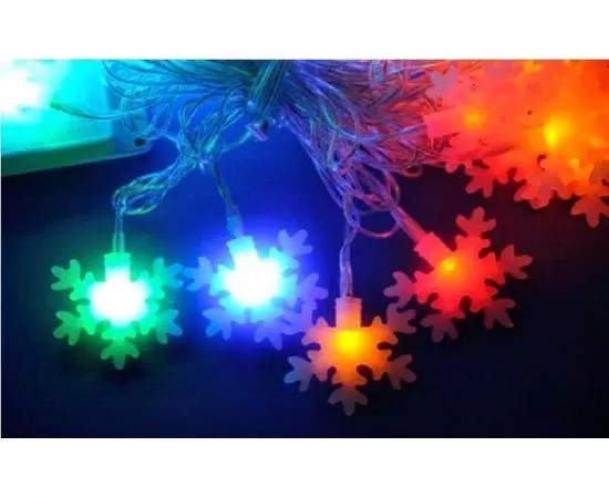 439817 - Гирлянда-нить ULD-S0700-050/DTA SNOWFLAKES-3 MULTI Снежинки3 50LED разноцв. 7м, 8реж. IP20, 2,5W U (1)