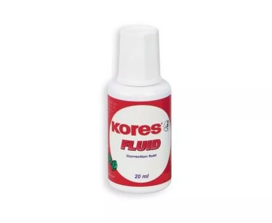 46580 - Корректирующая жидкость (штрих) KORES  FLUID 20мл на быстросохн осн, кисточка 66101 Арт.3915 (1)