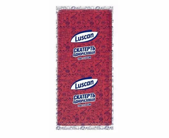 701186 - Скатерть одноразовая Luscan, 110х140см, красная 476869 (1)
