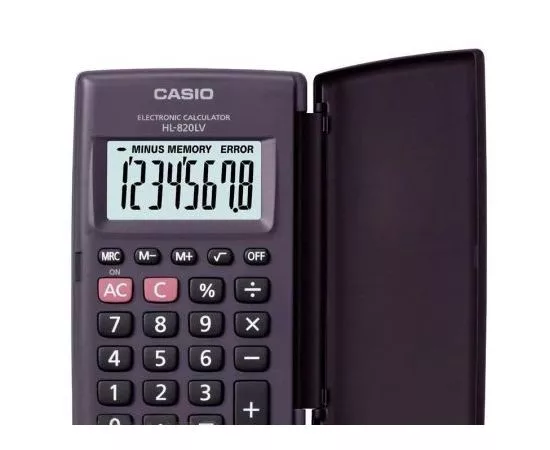 48733 - Калькулятор CASIO карман. HL820LV 8 разряд., книжка,крупн.диспл. 35384 (1)