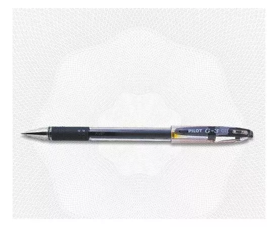 49281 - Ручка гелевая PILOT BL-G3-38 с резин.манжеткой черная Япония 45568 (1)