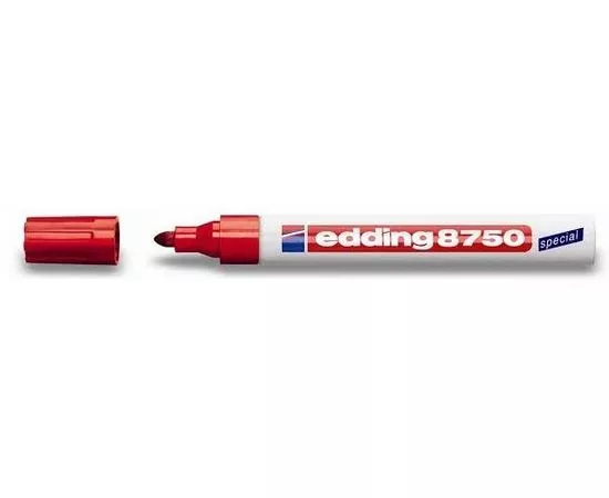 54272 - Маркер для промышленной графики EDDING-8750/2 красный мет.корп., кр 87765 (1)