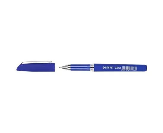 431713 - Ручка гелевая Attache синий, 0,5мм нубук. корпус, метал. клип 258072 (1)