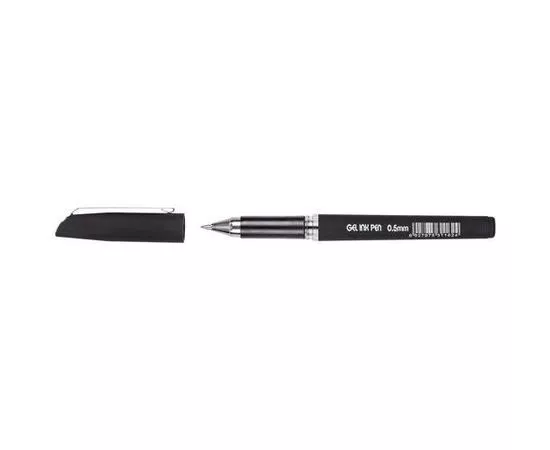 431714 - Ручка гелевая Attache черный, 0,5мм нубук. корпус, метал. клип 258073 (1)