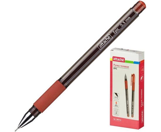 567097 - Ручка гелевая Attache Epic,цвет чернил-красный 389742 (1)