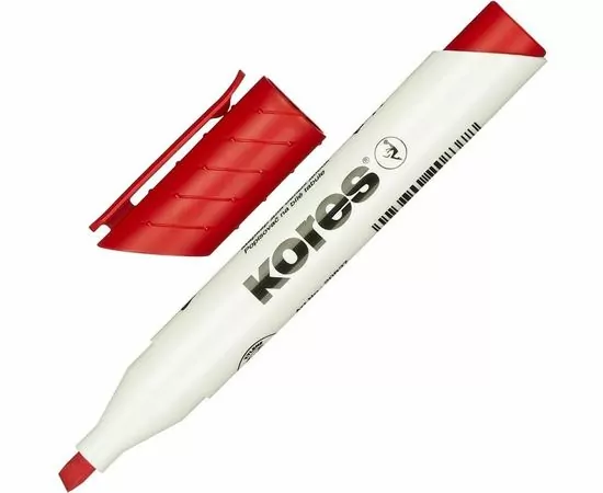 701020 - Маркер д/досок  красный 3-5 мм скошенный наконечник 20857 Kores 867786 (1)