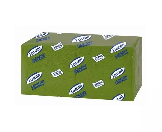 701176 - Салфетки бумажные 400шт. зеленые (24х24см) 1сл., Luscan Profi Pack 476880 (1)