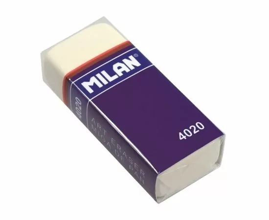 701263 - Ластик каучук. Milan 4020 для применения в рисовании, белый арт.  973197 (1)