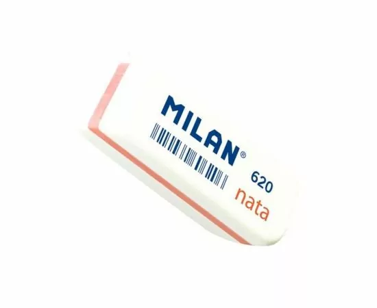 701292 - Ластик пластик. Milan nata 620 скошенной формы, белый, цвет в ассорт арт.  973214 (1)