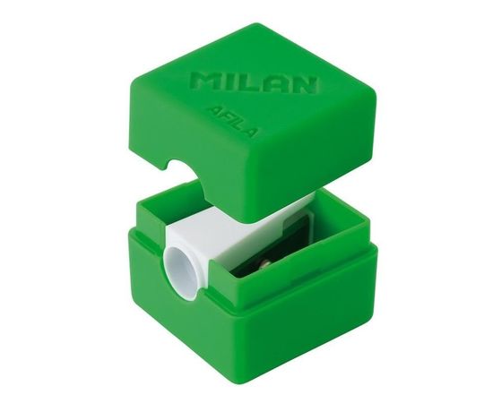 701333 - Точилка Milan CUBIC с контейнером, 1 отверстие, цвет в ассорт. арт. 973155 (1)