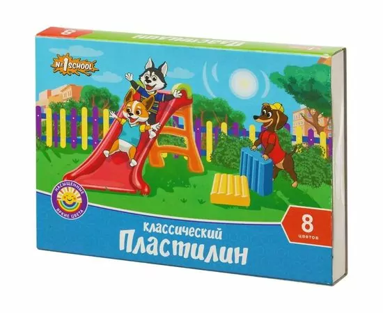 701492 - Пластилин №1 School Шустрики 8цв 160г 955334 (1)