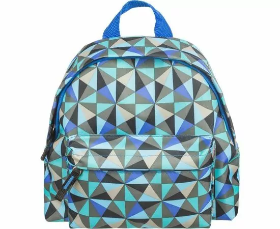 701626 - Рюкзак детский №1 School  Треугольники голуб. 843422 (1)