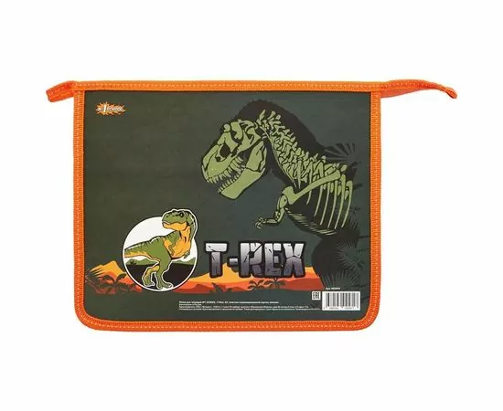 701670 - Папка д/тетрадей №1 School T-Rex  А5, пластик+ламин картон молния, 30Ш5 985909 (1)