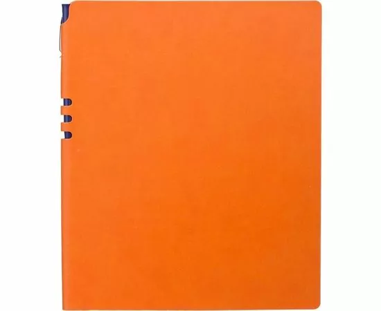 701730 - Бизнес-тетрадь Attache Light Book A4 96л,клетка,цв.срез, кожзам оранжевый 1001817 (1)