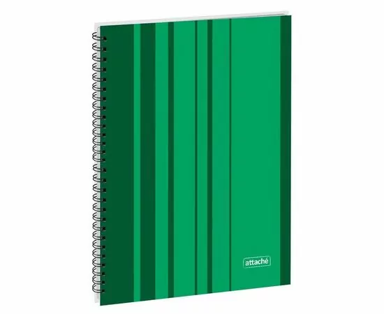 701745 - Бизнес-тетрадь Аttache Сoncept А4/120л,тв. переплет на спирали,кл,зелен. 600412 (1)