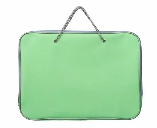 701984 - Папка на молнии с ручками офисн. А4 Attache F.L.салатовый, нейлон 739833 (1)