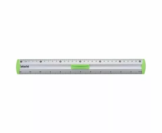 702038 - Линейка 30см Attache Selection aluminium с держателем зеленый 726997 (1)