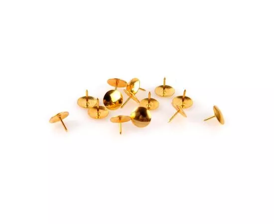 702402 - Кнопки Attache канцелярские металлические золотые 100 штук в уп., карт.уп 867781 (1)