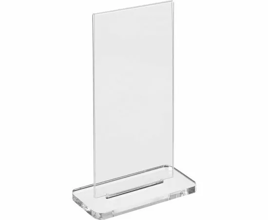 702515 - Ценникодержатель настольный двухсторон.,1/3 А4(210х100)разб,акрил 8мм. 692761 (1)