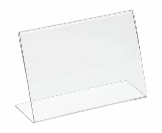 702591 - Ценникодержатель настольный для ценника 80х120 мм, настольный, акрил 425327 (1)
