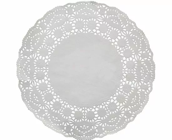 752482 - Салфетки бумажные ажурная Д26см, 1-сл. белая 100 шт./уп 456479 (1)