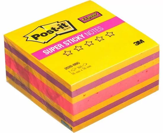 753167 - Блок-кубик Post-it Super Sticky куб 2028-BBG 76х76 бабл гам 360 л. 738389 (1)