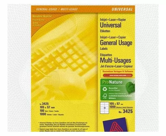 47039 - Наклейки д/принт.,копир.апп. Z3425 Этикет.белые 105х57мм I-J+L+C А4 1000шт.универс. 5246 (1)