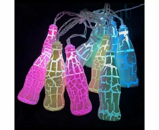 716149 - Гирлянда ILD-16WW-BT Бутылочки 16LED тепло-белый 2,2м, прозр.провод (светов.декор) SnowHouse (1)