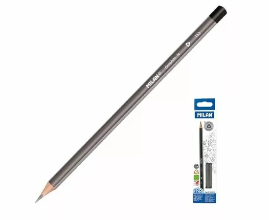 753795 - Карандаш чернографитный MILAN H, б/ласт., трехгранный, 071230112 973922 (1)