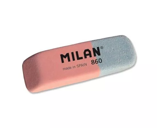 753868 - Ластик каучуковый Milan 860 комбинир. для стирания чернил и графита 973189 (1)