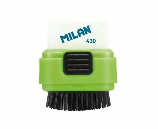 753874 - Ластик каучуковый Milan Compact в пластиковом чехле с щёткой, цв в асс 1032910 (1)