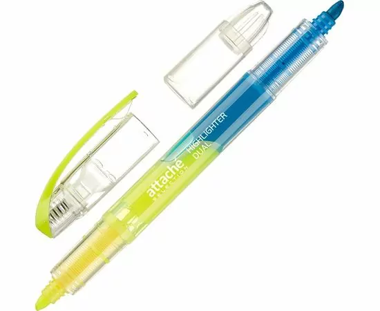 754033 - Маркер выделитель текста Attache Selection Dual 1-4 мм желт/голубой 958576 (1)