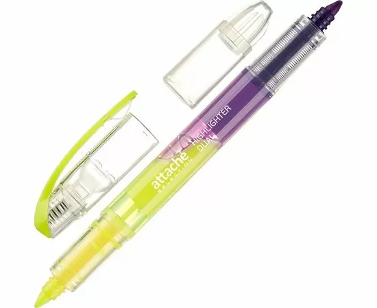 754037 - Маркер выделитель текста Attache Selection Dual 1-4 мм желт/фиолетовый 958579 (1)