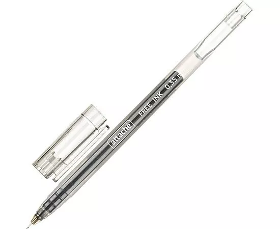 754110 - Ручка гелевая Attache Free ink, 0,35мм, черный, неавт, б/манж. 977956 (1)