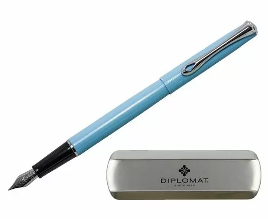 754168 - Ручка перьевая DIPLOMAT Traveller Lumi blue M синий D20001070 1006778 (1)